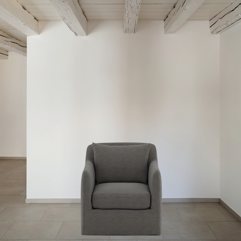 Featuring Dade Outdoor Swivel Chair - Charcoal by Four Hands at Amethyst Home. This Dade Outdoor Swivel Chair - Charcoal is a fresh, outdoor-friendly spin on the swivel chair. Removable charcoal slipcover meets style with sensibility. Great in pairs. Cover or store inside during inclement weather and when not in use.
Overall Dimensions: 27"W x 33.75"L x 29.. Amethyst Home provides interior design, new home construction design consulting, vintage area rugs, and lighting in the Nashville metro area.