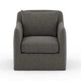 Featuring Dade Outdoor Swivel Chair - Charcoal by Four Hands at Amethyst Home. This Dade Outdoor Swivel Chair - Charcoal is a fresh, outdoor-friendly spin on the swivel chair. Removable charcoal slipcover meets style with sensibility. Great in pairs. Cover or store inside during inclement weather and when not in use.
Overall Dimensions: 27"W x 33.75"L x 29.. Amethyst Home provides interior design, new home construction design consulting, vintage area rugs, and lighting in the Park City metro area.