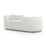 Featuring Deandra Tete a Tete Chaise - Merino Cotton by Four Hands at Amethyst Home. Modern European inspiration and plush curves come head to head in this stylish Deandra Tete a Tete Chaise - Merino Cotton. Upholstered in a soft liquid-repellent performance fabric that feels both casual and elevated, this is the perfect choice for families with kids o.  Amethyst Home provides interior design, new home construction design consulting, vintage area rugs, and lighting in the Winter Garden metro area.