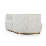 Featuring Deandra Tete a Tete Chaise - Merino Cotton by Four Hands at Amethyst Home. Modern European inspiration and plush curves come head to head in this stylish Deandra Tete a Tete Chaise - Merino Cotton. Upholstered in a soft liquid-repellent performance fabric that feels both casual and elevated, this is the perfect choice for families with kids or pe.  Amethyst Home provides interior design, new home construction design consulting, vintage area rugs, and lighting in the San Diego metro area.