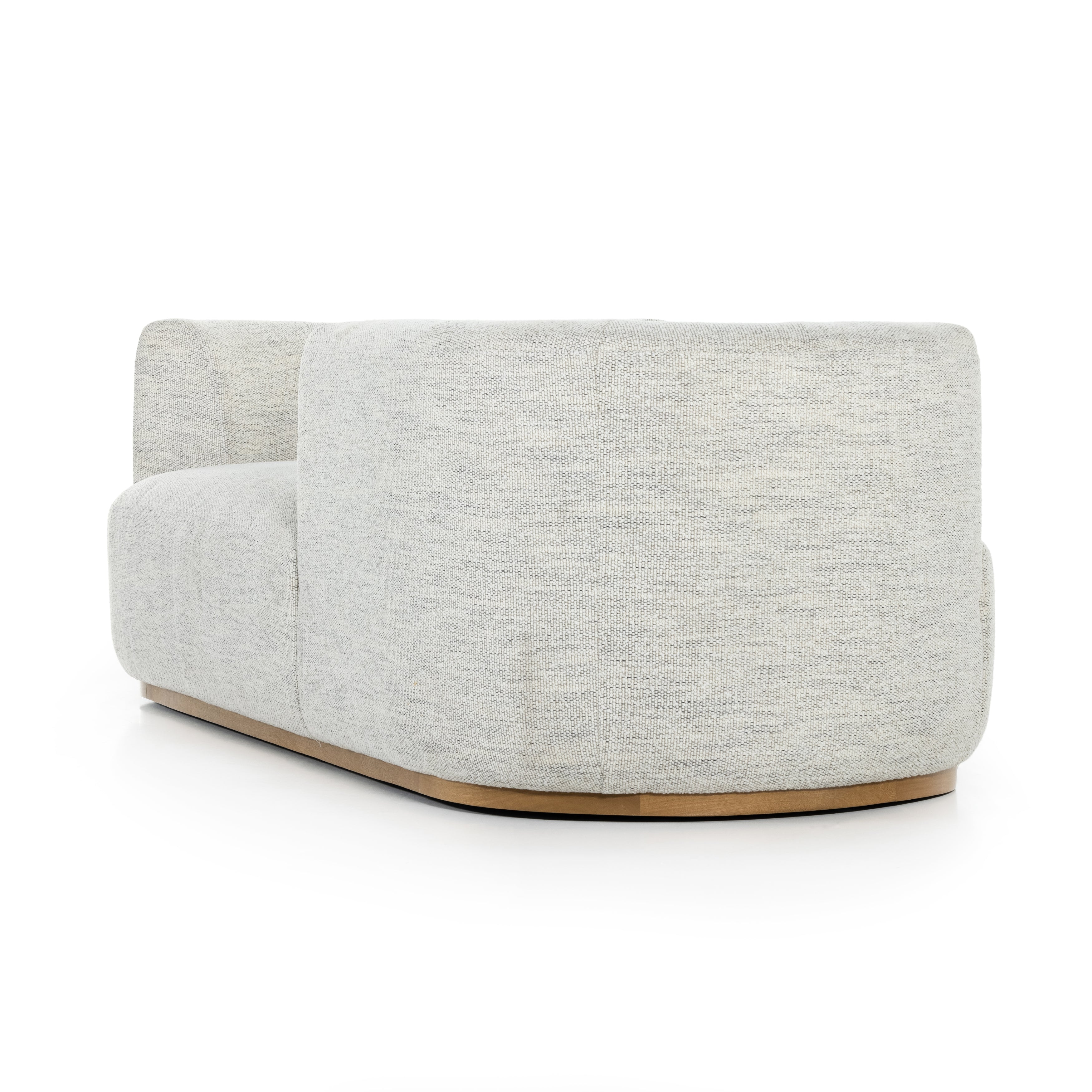 Featuring Deandra Tete a Tete Chaise - Merino Cotton by Four Hands at Amethyst Home. Modern European inspiration and plush curves come head to head in this stylish Deandra Tete a Tete Chaise - Merino Cotton. Upholstered in a soft liquid-repellent performance fabric that feels both casual and elevated, this is the perfect choice for families with kids or pe.  Amethyst Home provides interior design, new home construction design consulting, vintage area rugs, and lighting in the San Diego metro area.