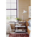 Featuring Tatum Nightstand - Hammered Gray by Four Hands at Amethyst Home. A luxe alternative to nightstands -- this Tatum marble nightstand is sophisticated, easy to style, and we love the proportions with a king sized bed.
Overall Dimensions: 25"W x 18"L x 26"H
Colors: Hammered Grey W/Clear Powder Coat, Polished White MarbleMaterials: Iron, Solid MarbleW.  Amethyst Home provides interior design, new home construction design consulting, vintage area rugs, and lighting in the Charlotte metro area.