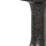 Featuring Gino End Table - Raw Black by Four Hands at Amethyst Home. Made from raw black cast aluminum, a dramatically tapered Gino End Table - Raw Black flaunts beautiful high/ low hues and subtle Brutalist vibes. Perfect for setting your book or favorite drink next to. 
Overall Dimensions: 13"W x 13"L x 20"H
Colors: Raw BlackMaterials: AluminumWeight: 13..  Amethyst Home provides interior design, new home construction design consulting, vintage area rugs, and lighting in the Monterey metro area.