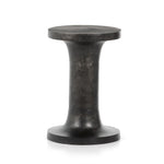 Featuring Gino End Table - Raw Black by Four Hands at Amethyst Home. Made from raw black cast aluminum, a dramatically tapered Gino End Table - Raw Black flaunts beautiful high/ low hues and subtle Brutalist vibes. Perfect for setting your book or favorite drink next to. 
Overall Dimensions: 13"W x 13"L x 20"H
Colors: Raw BlackMaterials: AluminumWeight: 1.  Amethyst Home provides interior design, new home construction design consulting, vintage area rugs, and lighting in the Scottsdale metro area.