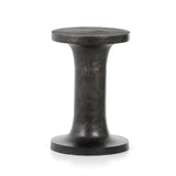 Featuring Gino End Table - Raw Black by Four Hands at Amethyst Home. Made from raw black cast aluminum, a dramatically tapered Gino End Table - Raw Black flaunts beautiful high/ low hues and subtle Brutalist vibes. Perfect for setting your book or favorite drink next to. 
Overall Dimensions: 13"W x 13"L x 20"H
Colors: Raw BlackMaterials: AluminumWeight: 1.  Amethyst Home provides interior design, new home construction design consulting, vintage area rugs, and lighting in the Scottsdale metro area.