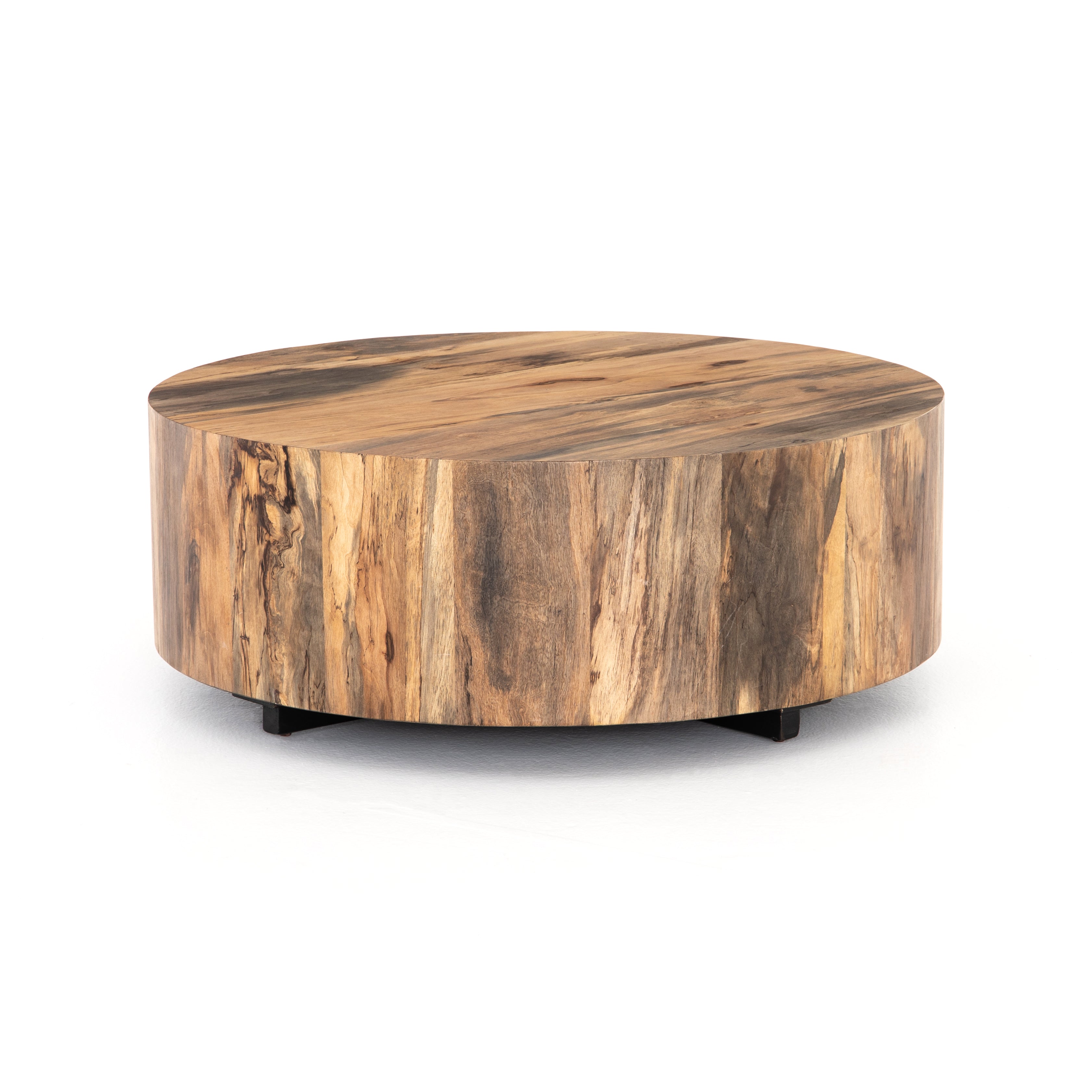 Featuring Hudson Coffee Table - Spalted Primavera by Four Hands at Amethyst Home. Stunning forces of nature are captured in the Hudson Spalted Primavera Coffee Table. We love how the spalted primavera wood is hand-shaped into a cylindrical silhouette. Reflective of woods' natural character, a slight color variance is possible. 
Overall Dimensions: 40"W x 40"L .  Amethyst Home provides interior design, new home construction design consulting, vintage area rugs, and lighting in the Miami metro area.