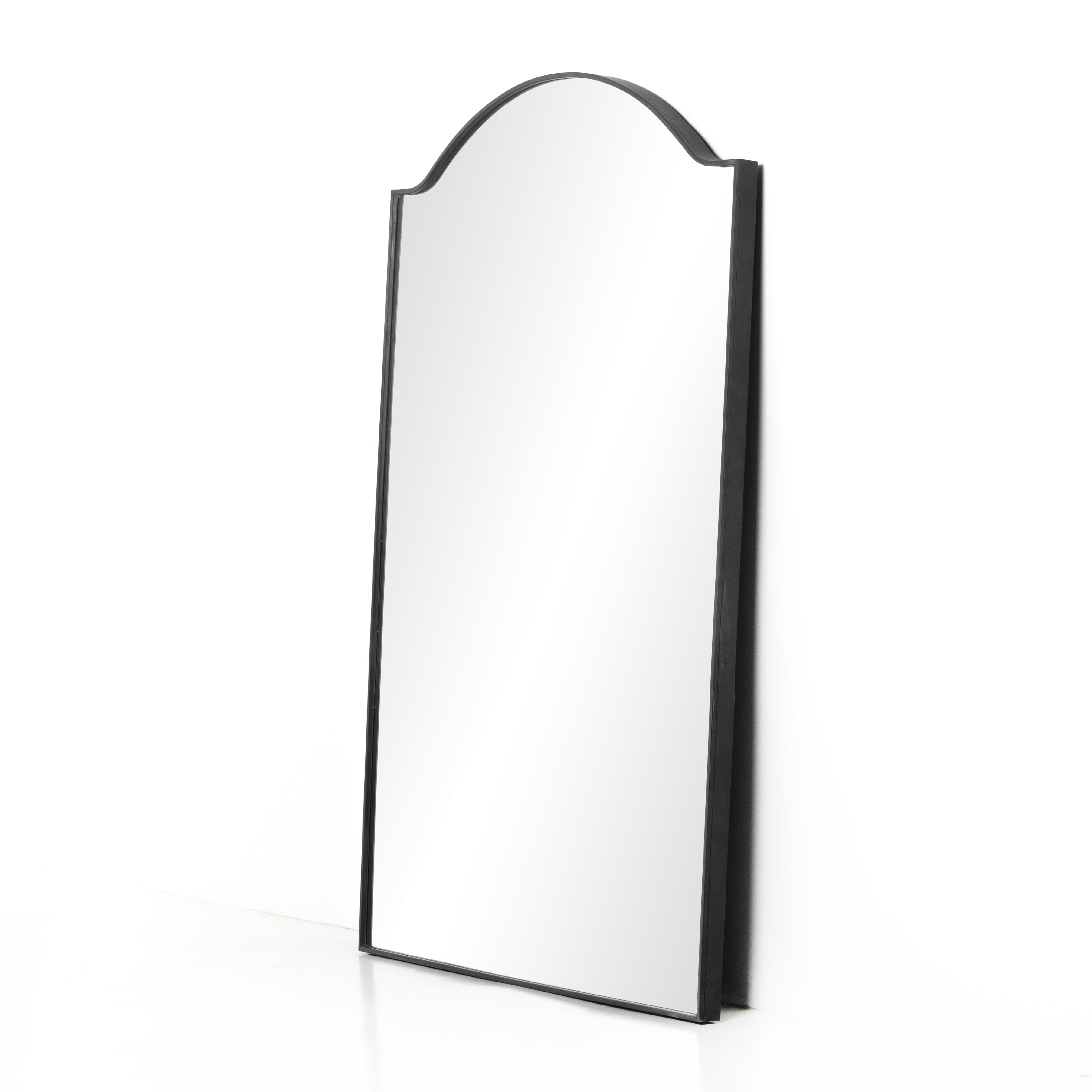 Featuring Jacques Floor Mirror - Gunmetal by Four Hands at Amethyst Home. This Jacques Floor Mirror - Gunmetal is large, beautiful, and your new favorite mirror to take one last look in before heading out for the day! 
Overall Dimensions: 62.25"W x 2.25"L x 83.50"H
Colors: Gunmetal, MirrorMaterials: Iron, MirrorWeight: 153.77 lbVolume: 51.03 cu ft.  Amethyst Home provides interior design, new home construction design consulting, vintage area rugs, and lighting in the Laguna Beach metro area.