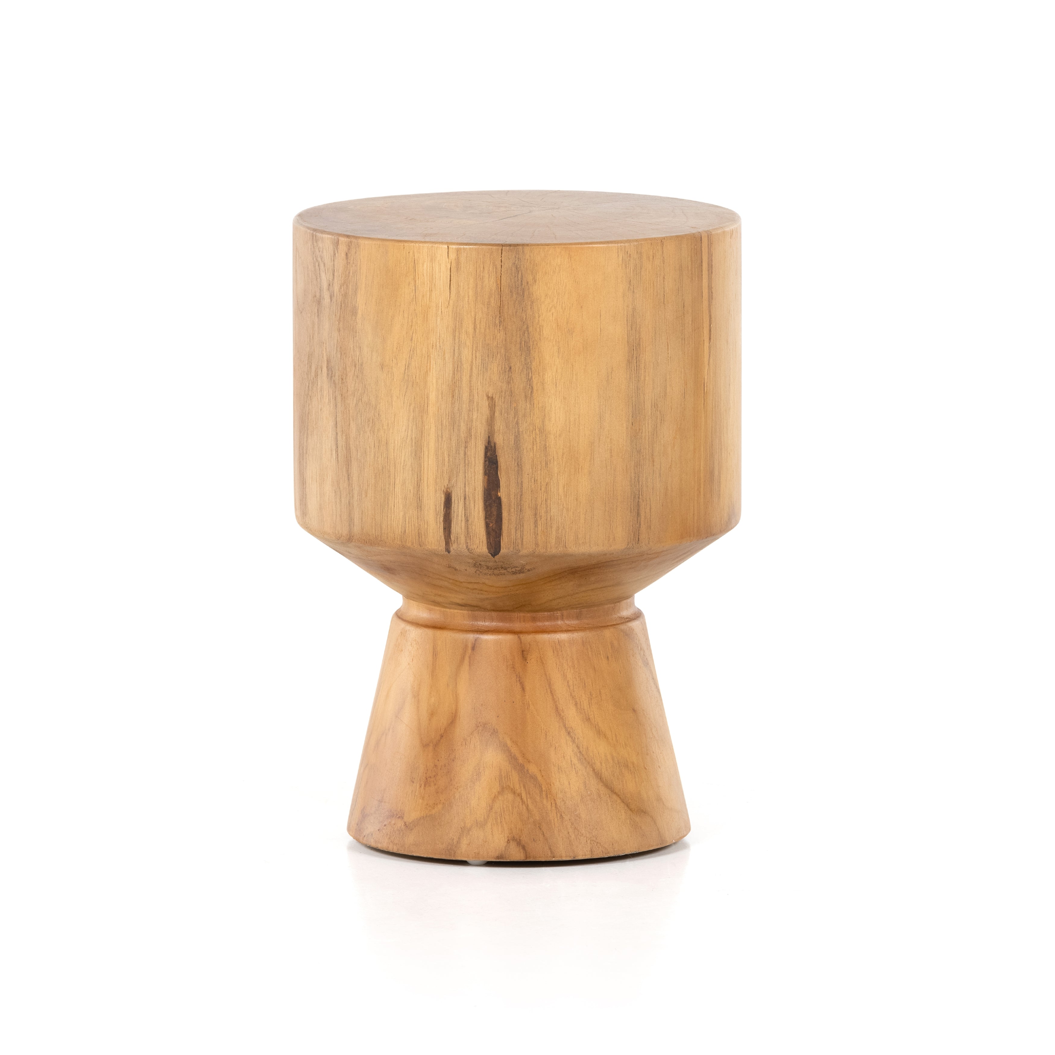 Featuring Jovie Outdoor End Table - Natural Teak by Four Hands at Amethyst Home. This Jovie Outdoor End Table - Natural Teak is made from solid teak and brings a bright, organic feel to any space. 
Amethyst Home celebrates natural materials, which often comes with beautiful imperfections. Each piece is made uniquely for you, please expect some variation and ch.  Amethyst Home provides interior design, new home construction design consulting, vintage area rugs, and lighting in the Tampa metro area.