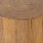 Featuring Jovie Outdoor End Table - Natural Teak by Four Hands at Amethyst Home. This Jovie Outdoor End Table - Natural Teak is made from solid teak and brings a bright, organic feel to any space. 
Amethyst Home celebrates natural materials, which often comes with beautiful imperfections. Each piece is made uniquely for you, please expect some variation an.  Amethyst Home provides interior design, new home construction design consulting, vintage area rugs, and lighting in the Charlotte metro area.