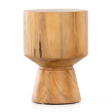 Featuring Jovie Outdoor End Table - Natural Teak by Four Hands at Amethyst Home. This Jovie Outdoor End Table - Natural Teak is made from solid teak and brings a bright, organic feel to any space. 
Amethyst Home celebrates natural materials, which often comes with beautiful imperfections. Each piece is made uniquely for you, please expect some variation an.  Amethyst Home provides interior design, new home construction design consulting, vintage area rugs, and lighting in the Charlotte metro area.