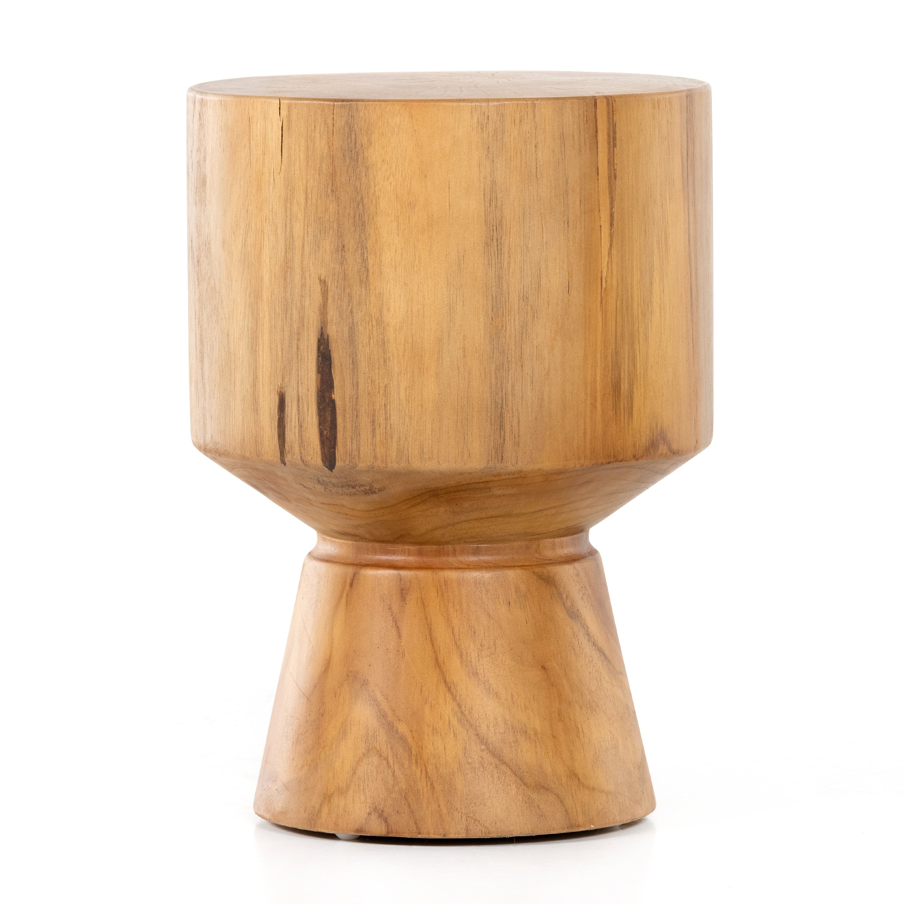 Featuring Jovie Outdoor End Table - Natural Teak by Four Hands at Amethyst Home. This Jovie Outdoor End Table - Natural Teak is made from solid teak and brings a bright, organic feel to any space. 
Amethyst Home celebrates natural materials, which often comes with beautiful imperfections. Each piece is made uniquely for you, please expect some variation an.  Amethyst Home provides interior design, new home construction design consulting, vintage area rugs, and lighting in the Charlotte metro area.