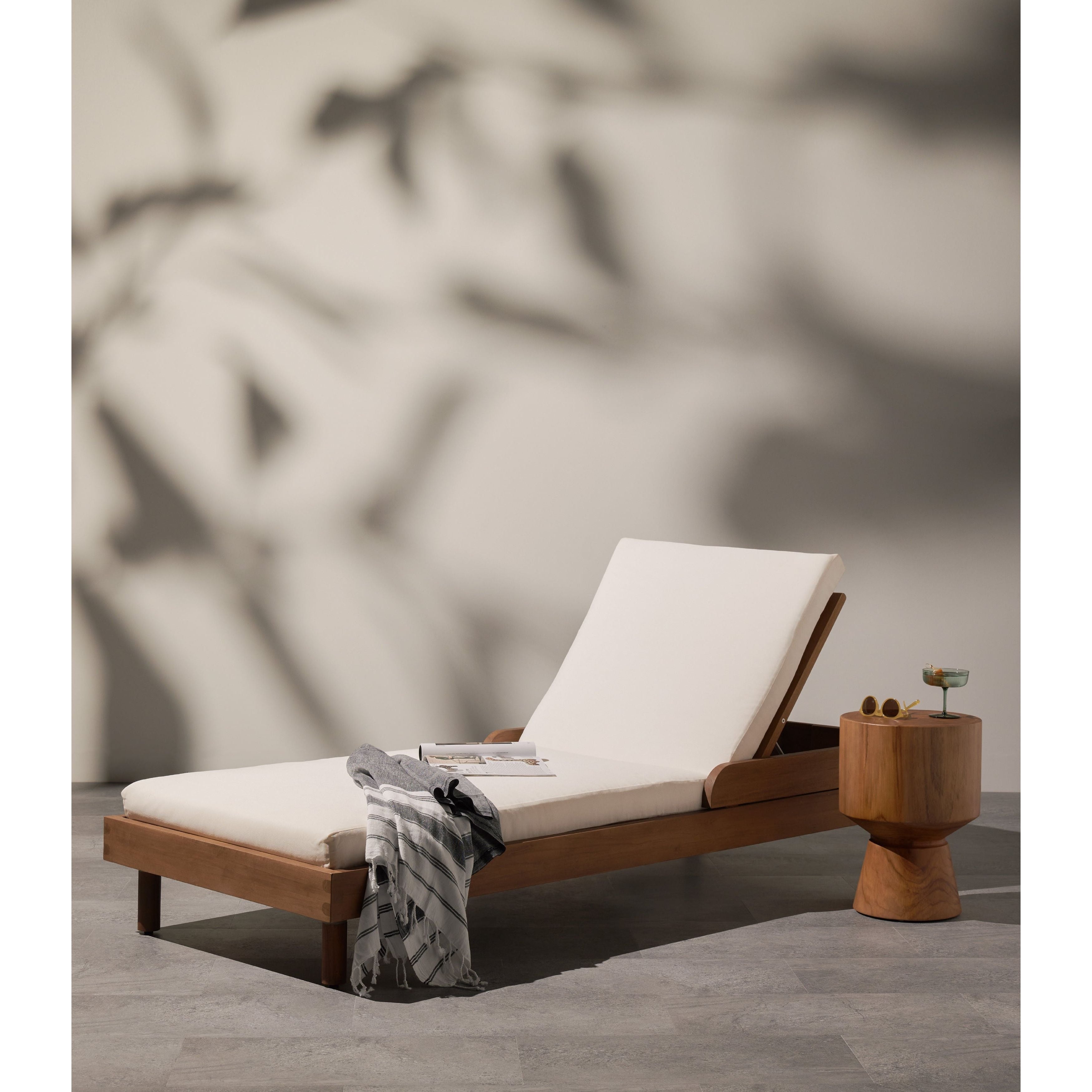 Featuring Jovie Outdoor End Table - Natural Teak by Four Hands at Amethyst Home. This Jovie Outdoor End Table - Natural Teak is made from solid teak and brings a bright, organic feel to any space. 
Amethyst Home celebrates natural materials, which often comes with beautiful imperfections. Each piece is made uniquely for you, please expect some variatio.  Amethyst Home provides interior design, new home construction design consulting, vintage area rugs, and lighting in the Newport Beach metro area.