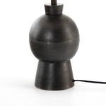 Featuring Kelita Textured Black Table Lamp by Four Hands at Amethyst Home. Textured black aluminum forms a shapely base to beautifully complement a white silk shade with this Kelita Textured Black Table Lamp. A beautiful lamp to place next your bed, sofa, or other area needing extra light.
Overall Dimensions: 16"W x 16"L x 25"H
Colors: Textured Black A.  Amethyst Home provides interior design, new home construction design consulting, vintage area rugs, and lighting in the Newport Beach metro area.