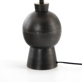 Featuring Kelita Textured Black Table Lamp by Four Hands at Amethyst Home. Textured black aluminum forms a shapely base to beautifully complement a white silk shade with this Kelita Textured Black Table Lamp. A beautiful lamp to place next your bed, sofa, or other area needing extra light.
Overall Dimensions: 16"W x 16"L x 25"H
Colors: Textured Black A.  Amethyst Home provides interior design, new home construction design consulting, vintage area rugs, and lighting in the Newport Beach metro area.