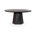 Featuring Kesling Dining Table by Four Hands at Amethyst Home. Made from Solid Mango wood, this Kesling Dining Table brings an organic modern feel to any dining room or living room. 
Overall Dimensions: 60"W x 60"L x 30"H
Colors: Coal On MangoMaterials: Solid MangoWeight: 166.01 lbVolume: 25.07 cu ftClearance from Floor: 28.50"Overhang: 21"Tabletop Thickness:.  Amethyst Home provides interior design, new home construction design consulting, vintage area rugs, and lighting in the Boston metro area.