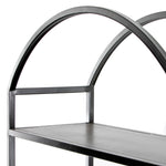 Featuring Loomis Bookcase - Black by Four Hands at Amethyst Home. This Loomis Bookcase - Black is sleek, simple and beautifully on-trend. Black-finished iron forms an airy open frame, with an arched top for modernity in any office, living, or other space!
Overall Dimensions: 39.50"W x 15.75"L x 93"H
Colors: BlackMaterials: IronWeight: 105.82 lbVolume: 50.32 cu.  Amethyst Home provides interior design, new home construction design consulting, vintage area rugs, and lighting in the Tampa metro area.