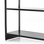 Featuring Loomis Bookcase - Black by Four Hands at Amethyst Home. This Loomis Bookcase - Black is sleek, simple and beautifully on-trend. Black-finished iron forms an airy open frame, with an arched top for modernity in any office, living, or other space!
Overall Dimensions: 39.50"W x 15.75"L x 93"H
Colors: BlackMaterials: IronWeight: 105.82 lbVolume: 50.32 cu.  Amethyst Home provides interior design, new home construction design consulting, vintage area rugs, and lighting in the Omaha metro area.