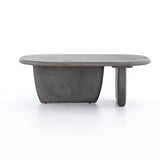 Featuring Naya Outdoor Coffee Table by Four Hands at Amethyst Home. This Naya Outdoor Coffee Table is modern and curve-driven. Dark grey concrete forms a rounded rectangle top with bullnose edging, reminiscent of a shapely surfboard.  Cover or store inside during inclement weather.
Overall Dimensions: 46"W x 28"L x 16"HColors: Dark GreyMaterials: ConcreteWe.  Amethyst Home provides interior design, new home construction design consulting, vintage area rugs, and lighting in the Monterey metro area.