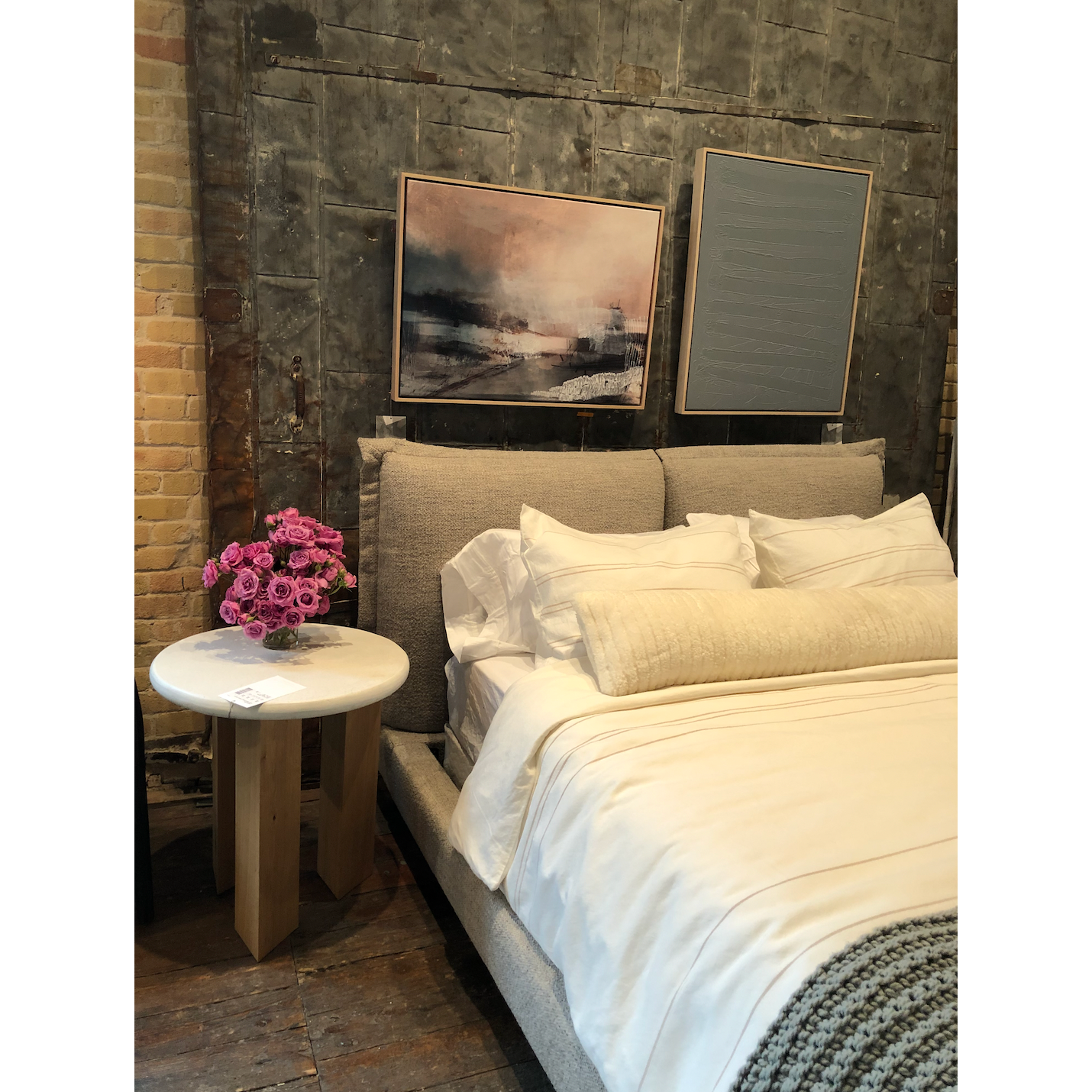 Featuring Odin Nightstand - Stucco White by Four Hands at Amethyst Home. This Odin Nightstand - Stucco White is crisp, clean and beautifully simple. Light-finished oak forms a three-leg frame for a rounded tabletop of white-finished faux concrete. 
Overall Dimensions: 22"W x 22"L x 24"H
Colors: Light Oak Veneer, Stucco WhiteMaterials: Oak Veneer, Faux Conc. Amethyst Home provides interior design, new home construction design consulting, vintage area rugs, and lighting in the Alpharetta metro area.