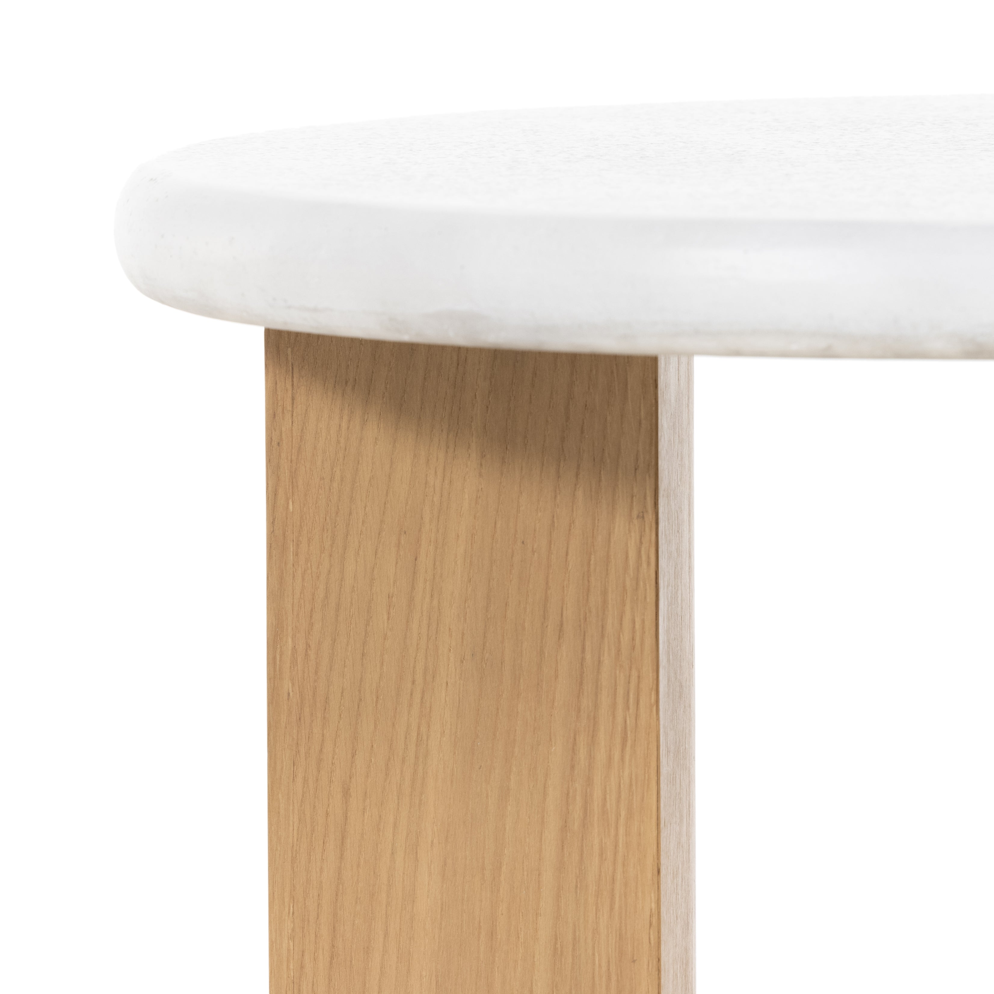 Featuring Odin Nightstand - Stucco White by Four Hands at Amethyst Home. This Odin Nightstand - Stucco White is crisp, clean and beautifully simple. Light-finished oak forms a three-leg frame for a rounded tabletop of white-finished faux concrete. 
Overall Dimensions: 22"W x 22"L x 24"H
Colors: Light Oak Veneer, Stucco WhiteMaterials: Oak Veneer, Faux .  Amethyst Home provides interior design, new home construction design consulting, vintage area rugs, and lighting in the Winter Garden metro area.