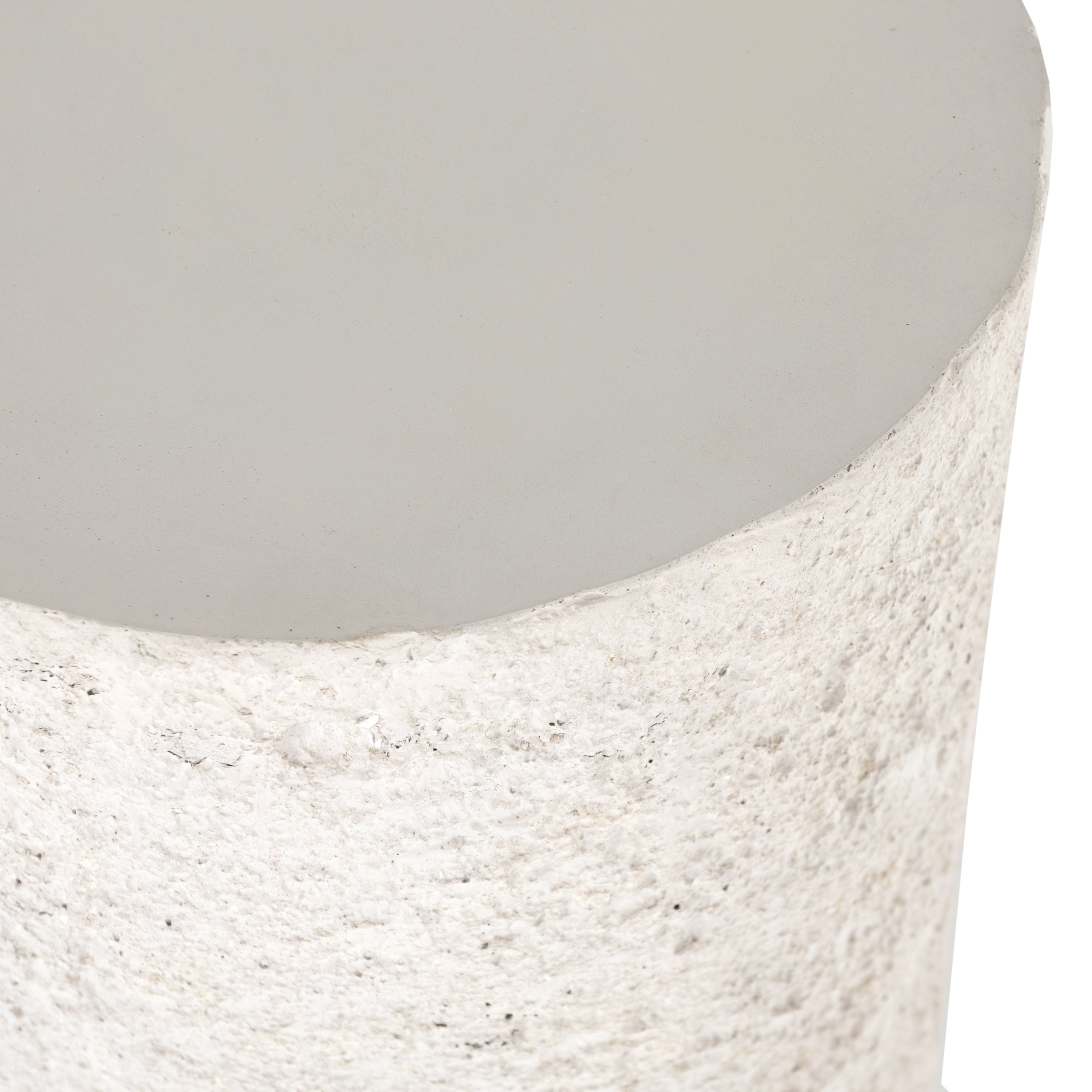 Featuring Otero Outdoor Round End Table by Four Hands at Amethyst Home. We love the textured, round shape of this Otero Outdoor Round End Table. We'd love to see this featured on your patio, poolside, or other space! Cover or store indoors during inclement weather and when not in use.
Overall Dimensions: 13"W x 13"L x 19.75"H
Colors: Blanc White, Matte Whit. Amethyst Home provides interior design, new home construction design consulting, vintage area rugs, and lighting in the Park City metro area.