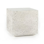 Featuring Otero Outdoor Square End Table by Four Hands at Amethyst Home. We love the textured, cubic look of this Otero Outdoor Square End Table. We'd love to see this featured on your patio, poolside, or other space! Cover or store indoors during inclement weather and when not in use.
Overall Dimensions: 17.75"W x 17.75"L x 18.25"H
Colors: Blanc White, Matte.  Amethyst Home provides interior design, new home construction design consulting, vintage area rugs, and lighting in the Boston metro area.
