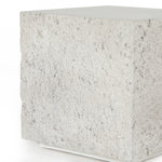 Featuring Otero Outdoor Square End Table by Four Hands at Amethyst Home. We love the textured, cubic look of this Otero Outdoor Square End Table. We'd love to see this featured on your patio, poolside, or other space! Cover or store indoors during inclement weather and when not in use.
Overall Dimensions: 17.75"W x 17.75"L x 18.25"H
Colors: Blanc White, Mat.  Amethyst Home provides interior design, new home construction design consulting, vintage area rugs, and lighting in the Portland metro area.