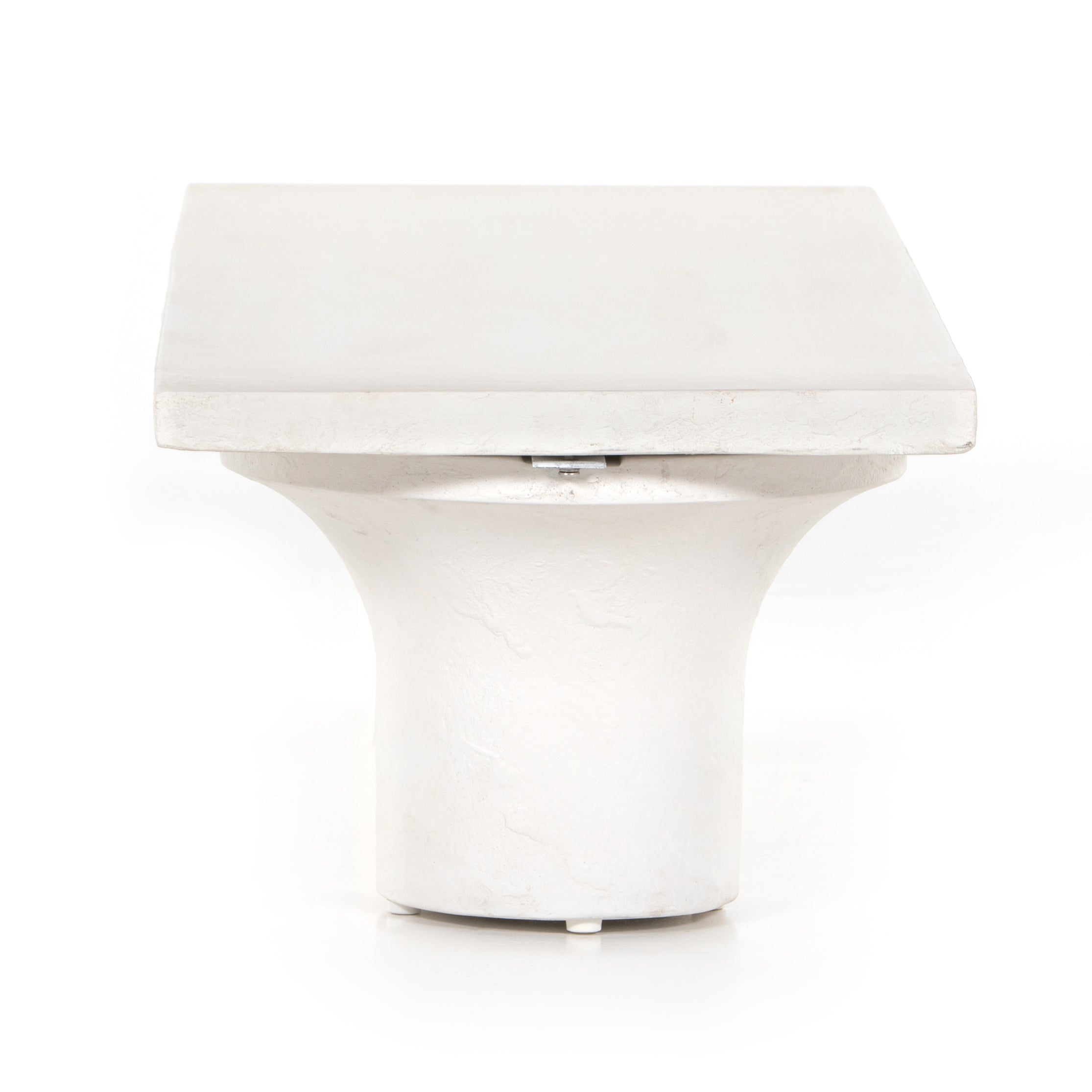 Featuring Parra Coffee Table - Plaster Molded Concrete by Four Hands at Amethyst Home. Make a monolithic statement with this Parra Coffee Table - Plaster Molded Concrete. Made from plaster-molded concrete, the pedestal-style legs support a rectangular tabletop of smooth, white-finished concrete, for a clean, adobe-inspired look.
Overall Dimensions: 59.75"W x .  Amethyst Home provides interior design, new home construction design consulting, vintage area rugs, and lighting in the Boston metro area.