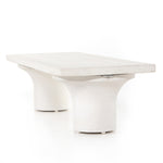 Featuring Parra Coffee Table - Plaster Molded Concrete by Four Hands at Amethyst Home. Make a monolithic statement with this Parra Coffee Table - Plaster Molded Concrete. Made from plaster-molded concrete, the pedestal-style legs support a rectangular tabletop of smooth, white-finished concrete, for a clean, adobe-inspired look.
Overall Dimensions: 59.75"W .  Amethyst Home provides interior design, new home construction design consulting, vintage area rugs, and lighting in the Monterey metro area.