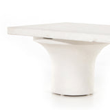 Featuring Parra Coffee Table - Plaster Molded Concrete by Four Hands at Amethyst Home. Make a monolithic statement with this Parra Coffee Table - Plaster Molded Concrete. Made from plaster-molded concrete, the pedestal-style legs support a rectangular tabletop of smooth, white-finished concrete, for a clean, adobe-inspired look.
Overall Dimensions: 59.75".  Amethyst Home provides interior design, new home construction design consulting, vintage area rugs, and lighting in the Des Moines metro area.