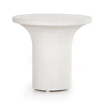 Featuring Parra Low End Table - Plaster Molded Concrete by Four Hands at Amethyst Home. Made from plaster-molded concrete, a pedestal-style base supports a rounded tabletop of smooth, white-finished concrete in this Parra Low End Table - Plaster Molded Concrete. This brings a clean, adobe-inspired vibe to any living room or lounge area. Pair with the match.  Amethyst Home provides interior design, new home construction design consulting, vintage area rugs, and lighting in the Charlotte metro area.