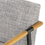 Featuring Rowen Thames Raven Counter Stool by Four Hands at Amethyst Home. We love the textural grey seating upholstered in a high-performance fabric on this Rowen Thames Raven Counter Stool. The angular solid oak arms and black-finished stainless steel framing is perfectly sized to elevate your bar or counter space.
Counter Stool Overall Dimensions: 23"W .  Amethyst Home provides interior design, new home construction design consulting, vintage area rugs, and lighting in the Charlotte metro area.