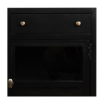 Featuring Shadow Box Media Console Table by Four Hands at Amethyst Home. This Shadow Box Media Console Table gives your inner collector a place to play. Frame prized possessions in a glass enclosure with matte-black metal and brass knobs.
Overall Dimensions: 69"W x 18"L x 29.25"H
Colors: Black, Tempered GlassMaterials: Iron, Tempered GlassWeight: 206.13 lbVol.  Amethyst Home provides interior design, new home construction design consulting, vintage area rugs, and lighting in the Dallas metro area.