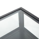 Featuring Shadow Box Sideboard - Black by Four Hands at Amethyst Home. This Shadow Box Sideboard gives your inner collector a place to play. Store prized possessions behind clear glass fronts, with black-finished metal casing and brass hardware for contrast.
Overall Dimensions: 70"W x 17.25"L x 35"H
Colors: Black, Weathered Bronze, Clear Glass, Tempered Glas.  Amethyst Home provides interior design, new home construction design consulting, vintage area rugs, and lighting in the Seattle metro area.