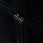 Featuring Shadow Box Sideboard - Black by Four Hands at Amethyst Home. This Shadow Box Sideboard gives your inner collector a place to play. Store prized possessions behind clear glass fronts, with black-finished metal casing and brass hardware for contrast.
Overall Dimensions: 70"W x 17.25"L x 35"H
Colors: Black, Weathered Bronze, Clear Glass, Tempered .  Amethyst Home provides interior design, new home construction design consulting, vintage area rugs, and lighting in the Los Angeles metro area.