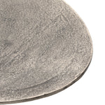 Featuring Simone Coffee Table - Antique Nickel by Four Hands at Amethyst Home. We love the oval shape of this Simone Coffee Table - Antique Nickel. The textural cast aluminum makes for a beautifully modern coffee table, with alluring highs and lows played up by a raw nickel finish.  Great indoors or out; cover or store indoors during inclement weather .  Amethyst Home provides interior design, new home construction design consulting, vintage area rugs, and lighting in the Winter Garden metro area.