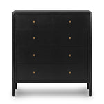 Featuring Soto 5 Drawer Dresser - Black by Four Hands at Amethyst Home. Bring a clean, beautifully industrial look to the bedroom with this Soto 5 Drawer Dresser - Black!  The roomy five-drawer dresser is made from black-finished iron, featuring bronzed iron hardware to elevate the look of any bedroom!
Overall Dimensions: 36"W x 19"L x 38.50"H
Colors: B.  Amethyst Home provides interior design, new home construction design consulting, vintage area rugs, and lighting in the Laguna Beach metro area.