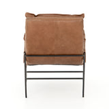 Featuring Taryn Chair - Chaps Saddle by Four Hands at Amethyst Home. A nod to relaxed modernism, playing up the natural depth of exclusive top-grain leather, with buckle details and low-slung styling crafting the hippest of vibes.
Overall Dimensions: 28"W x 37"L x 35"HColors: Chaps Saddle, GunmetalMaterials: Top Grain Leather, IronWeight: 36.16 lbVolume: .  Amethyst Home provides interior design, new home construction design consulting, vintage area rugs, and lighting in the Scottsdale metro area.