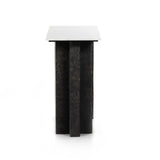 Featuring Terrell Console Table - Raw Black by Four Hands at Amethyst Home. Finished in a raw black, uniquely angular cast aluminum legs, this Terrell Console Table - Raw Black showcases a rectangular tabletop of solid marble in a clean, polished white. We'd love to see this in an entryway or behind a sofa. 
Overall Dimensions: 51"W x 17"L x 31.25"H
Co.  Amethyst Home provides interior design, new home construction design consulting, vintage area rugs, and lighting in the Newport Beach metro area.