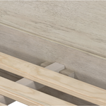 Featuring Viggo Bed by Four Hands at Amethyst Home. Finished in a beautifully light vintage white this Viggo Bed is a low, clean-lined oak bed featuring inset panel detailing on head and foot boards plus side rails, for an elegant, angular look for any bedroom. 
Colors: Vintage White Oak, Vintage White Oak SolidMaterials: Oak Veneer, Solid Oak
Queen Overall D.  Amethyst Home provides interior design, new home construction design consulting, vintage area rugs, and lighting in the Dallas metro area.