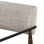 Featuring Waldon Counter Stool by Four Hands at Amethyst Home. Slim, sculptural style with this Waldon Counter Stool. Angular framing features a mix of bronze-finished metal and solid rubberwood, for a forward-thinking feel. Textural linen-blend seating adopts an invitingly neutral grey hue to move freely between spaces and styles.
Size: 23.25"W x 24.50"L .  Amethyst Home provides interior design, new home construction design consulting, vintage area rugs, and lighting in the Park City metro area.