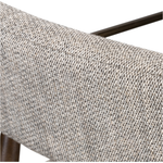 Featuring Waldon Counter Stool by Four Hands at Amethyst Home. Slim, sculptural style with this Waldon Counter Stool. Angular framing features a mix of bronze-finished metal and solid rubberwood, for a forward-thinking feel. Textural linen-blend seating adopts an invitingly neutral grey hue to move freely between spaces and styles.
Size: 23.25"W x 24.50".  Amethyst Home provides interior design, new home construction design consulting, vintage area rugs, and lighting in the Kansas City metro area.
