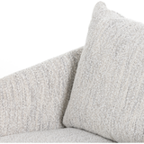 Featuring Whittaker Merino Cotton Swivel Chair by Four Hands at Amethyst Home. This Whittaker Swivel Chair - Merino Cotton is a comfortable classic. Atop a 360-degree swivel base, well-tailored cotton seating provides a beautifully simple place to perch in style, with feather-blend cushioning for total relaxation -- the perfect chair for a baby room, livin.  Amethyst Home provides interior design, new home construction design consulting, vintage area rugs, and lighting in the San Diego metro area.