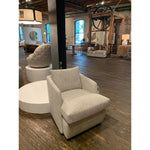 Featuring Whittaker Merino Cotton Swivel Chair by Four Hands at Amethyst Home. This Whittaker Swivel Chair - Merino Cotton is a comfortable classic. Atop a 360-degree swivel base, well-tailored cotton seating provides a beautifully simple place to perch in style, with feather-blend cushioning for total relaxation -- the perfect chair for a baby room, livin.  Amethyst Home provides interior design, new home construction design consulting, vintage area rugs, and lighting in the Park City metro area.