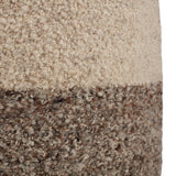 Featuring Folke Micco Partridge Pouf by Jaipur Living at Amethyst Home. Cozy and stylish in the same moment, this FFolke Micco Partridge Pouf boasts the soft and inviting texture of the on-trend shearling look. Crafted of wool, the cylinder Micco pouf showcases boucle details and a color-blocked design. The heathered brown and cream colorway offers a perfe.  Amethyst Home provides interior design, new home construction design consulting, vintage area rugs, and lighting in the Park City metro area.