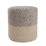 Featuring Folke Micco Volcanic Pouf by Jaipur Living at Amethyst Home. Cozy and stylish in the same moment, the Folke Micco Volcanic Pouf boasts the soft and inviting texture of the on-trend shearling look. Crafted of wool, the cylinder Micco pouf showcases boucle details and a color-blocked design. The heathered gray and cream colorway offers a perfectly .  Amethyst Home provides interior design, new home construction design consulting, vintage area rugs, and lighting in the Charlotte metro area.