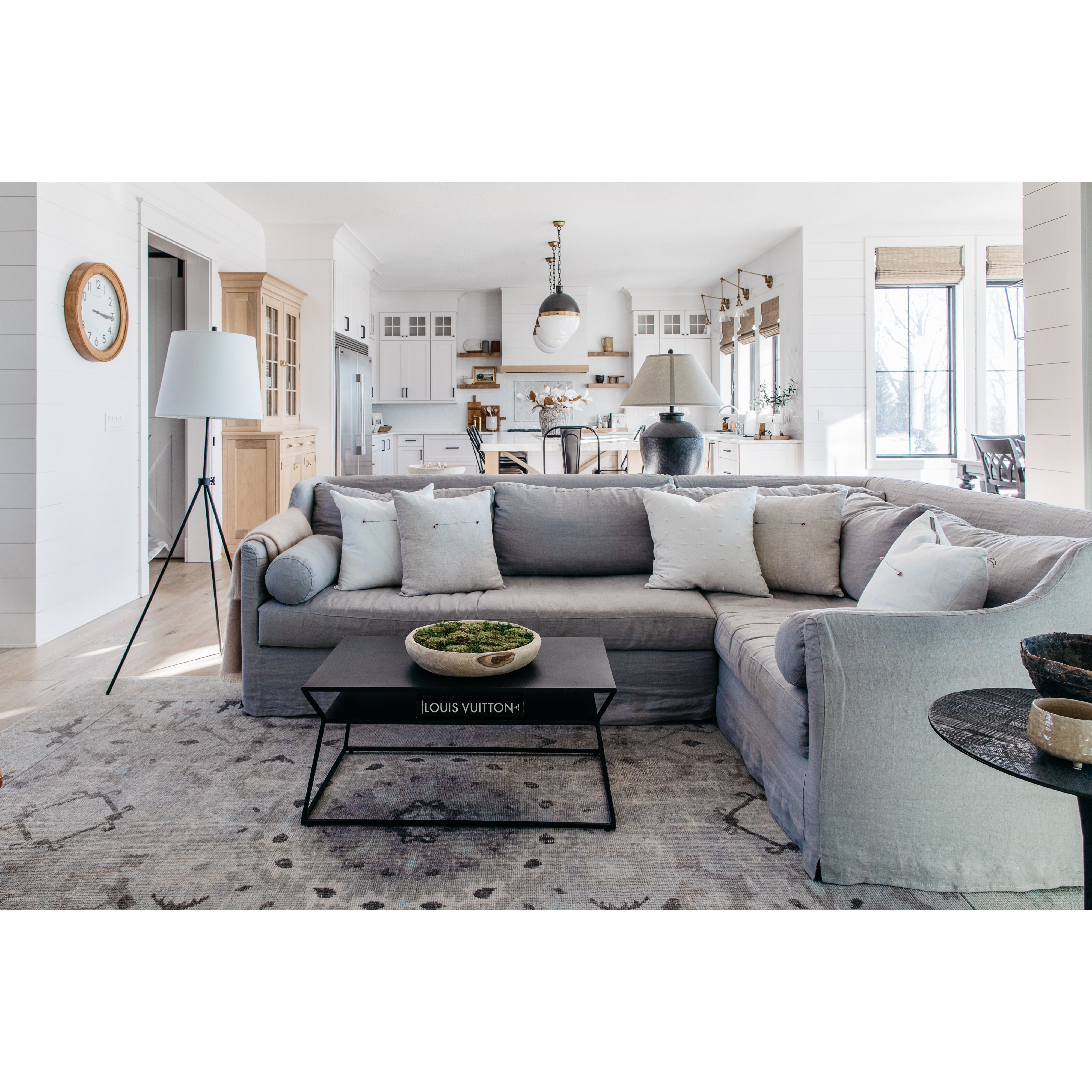 Featuring Kai Smoke/Bungee Cord Hand-Knotted Rug by Jaipur Living at Amethyst Home. When a traditional design motif is modernized and imbued with sophisticated shades of Smoke and Bungee Cord for a gently aged look, the result can only be called vintage chic. Here, Modify from the new Kai Collection is hand-knotted in 100 percent wool for exceptional quali.  Amethyst Home provides interior design, new home construction design consulting, vintage area rugs, and lighting in the Calabasas metro area.