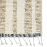 Featuring Keoka Quest Hand-Knotted Rug by Jaipur Living at Amethyst Home. The Keoka Quest Area Rug boasts a fresh take on classic Afghani hand-knotted textiles. In easy-to-deocrate tones of beige, light gray, and ivory, the light and airy colorway of the Quest rug anchors room with versatility and neutral appeal. The texture-rich wool pile features a ribbed c.  Amethyst Home provides interior design, new home construction design consulting, vintage area rugs, and lighting in the Dallas metro area.