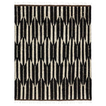 Featuring Keoka Quest Mole Hand-Knotted Rug by Jaipur Living at Amethyst Home. The Keoka Quest Mole Area Rug boasts a fresh take on classic Afghani hand-knotted textiles. In rich, grounding tones of deep brown and ivory, the stylish contrast of the Quest rug anchors room with bold yet neutral appeal. The texture-rich wool pile features a ribbed construct.  Amethyst Home provides interior design, new home construction design consulting, vintage area rugs, and lighting in the Los Angeles metro area.