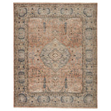 Featuring Someplace in Time Pendulum Hand-Knotted Rug by Jaipur Living at Amethyst Home. Whimsical colorways combine with the opulent detail of a traditional-inspired pattern; the Someplace in Time Pendulum Area Rug represents nostalgia and progression, heritage and the contemporary. In neutral tones of tan, beige, and gray, the inviting Pendulum rug ground s.  Amethyst Home provides interior design, new home construction design consulting, vintage area rugs, and lighting in the Boston metro area.